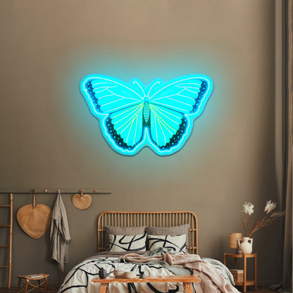 Butterfly Blue Aesthetic Neon Signs wall decor