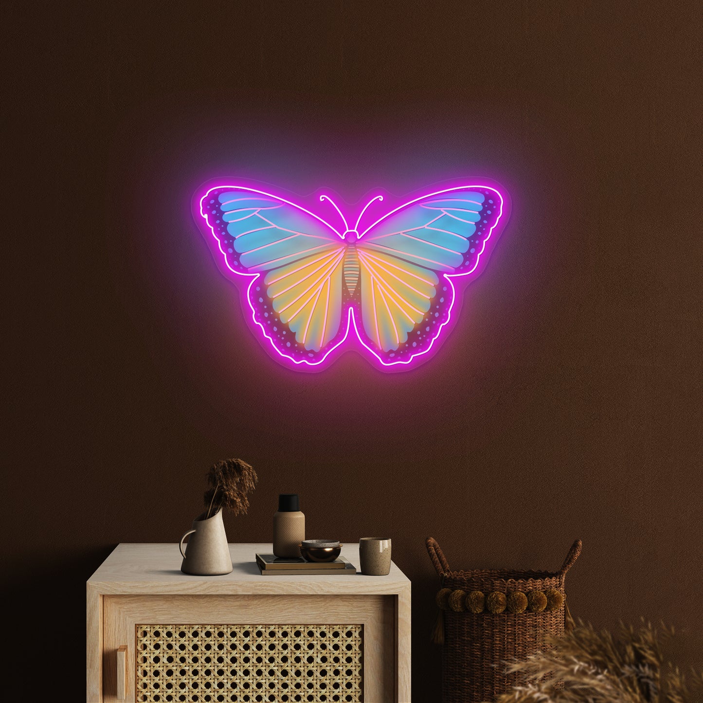 Butterfly Blue Aesthetic Neon Signs wall decor