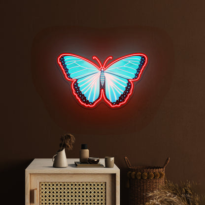 Butterfly Blue Aesthetic Neon Signs wall decor