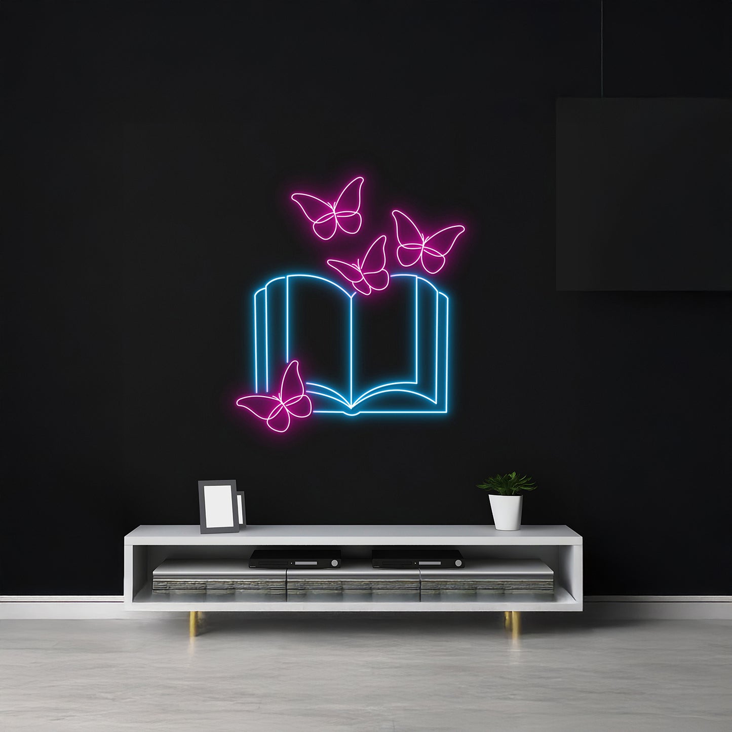 Butterfly Book Neon Sign