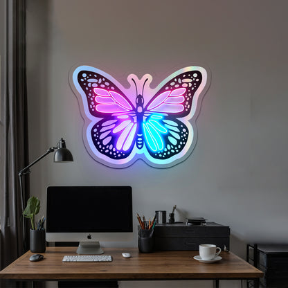 Butterfly Holographic Neon Signs for home