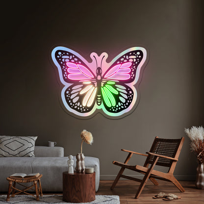 Butterfly Holographic Neon Signs for home