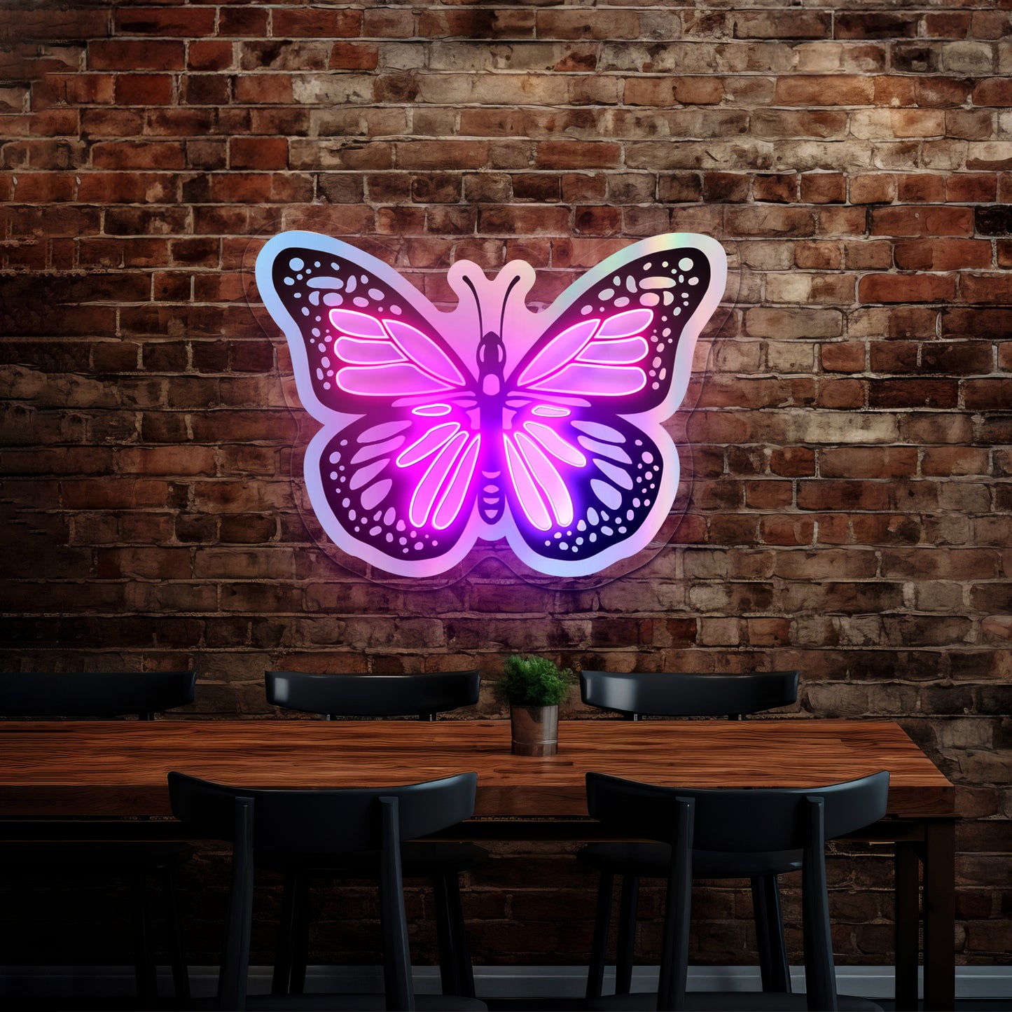 Butterfly Holographic Neon Signs for home