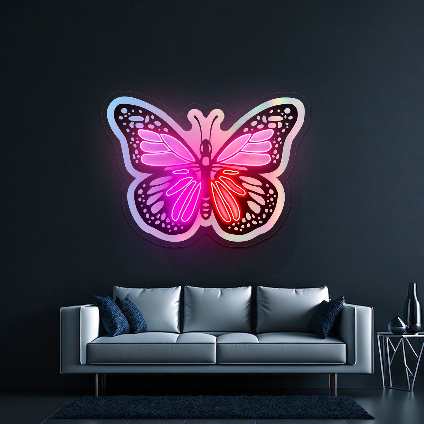 Butterfly Holographic Neon Signs for home