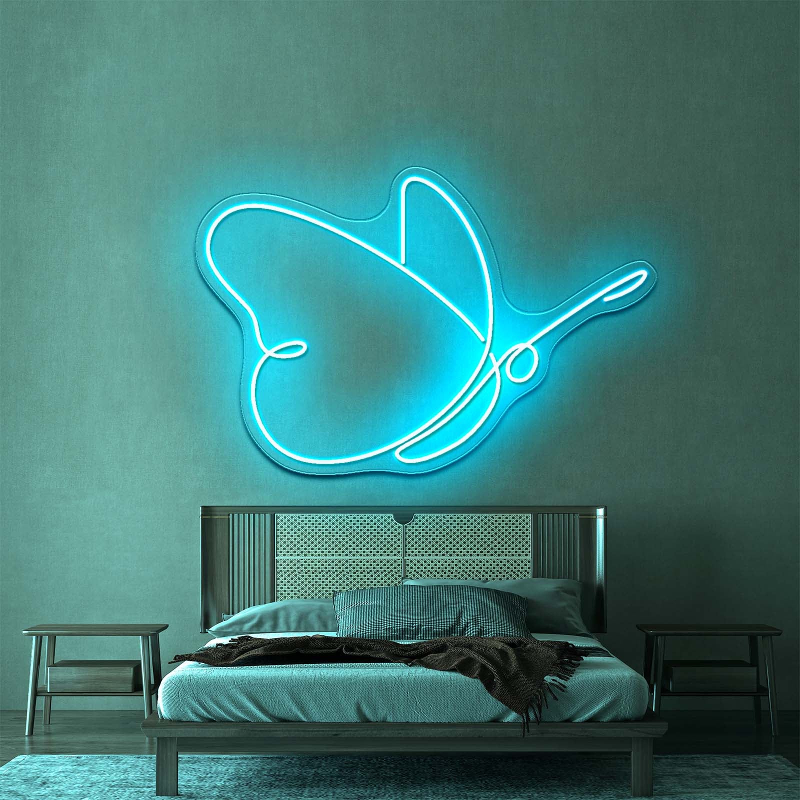 Butterfly Led Neon Sign - Size and dimension reference