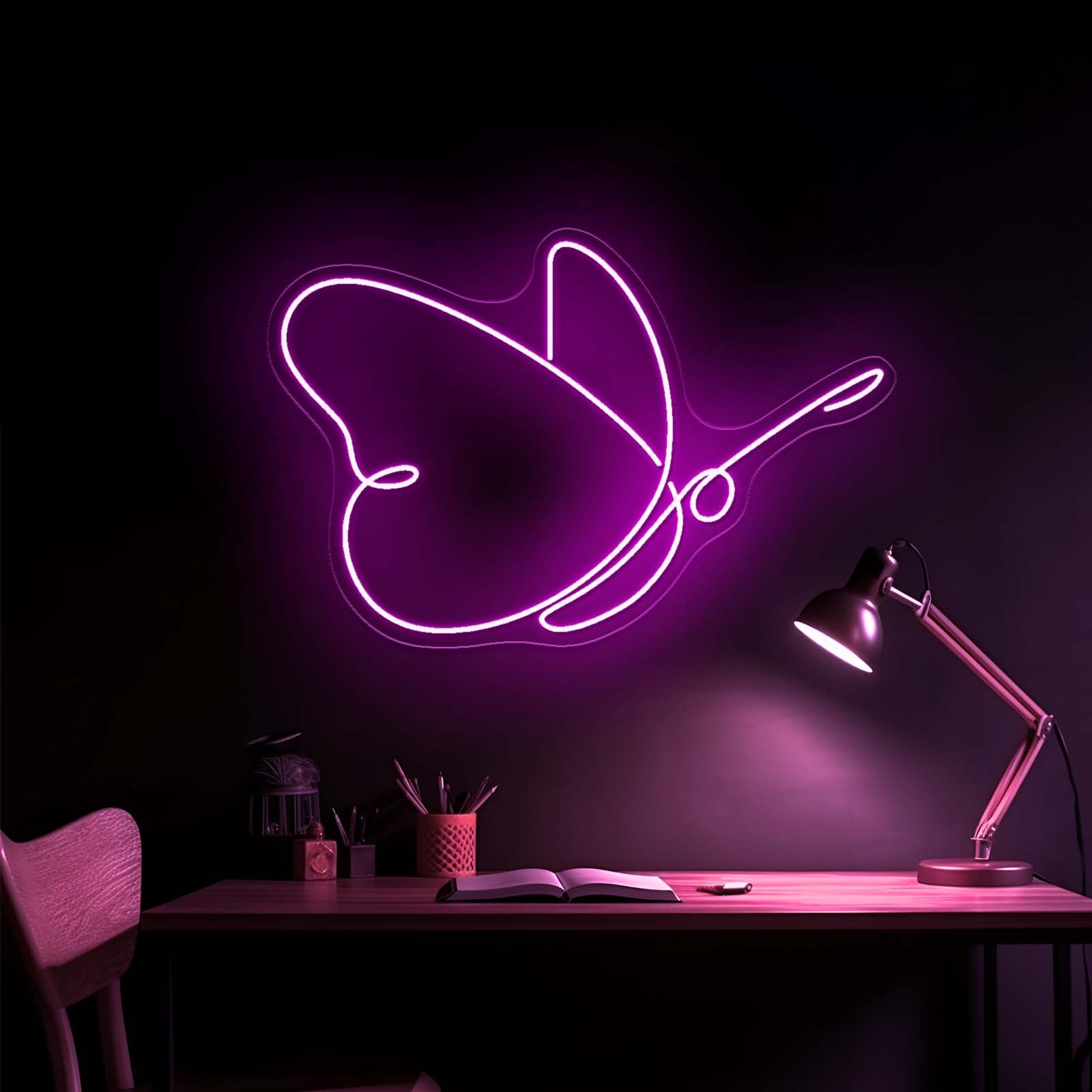 Butterfly Led Neon Sign - LED neon sign close-up detail