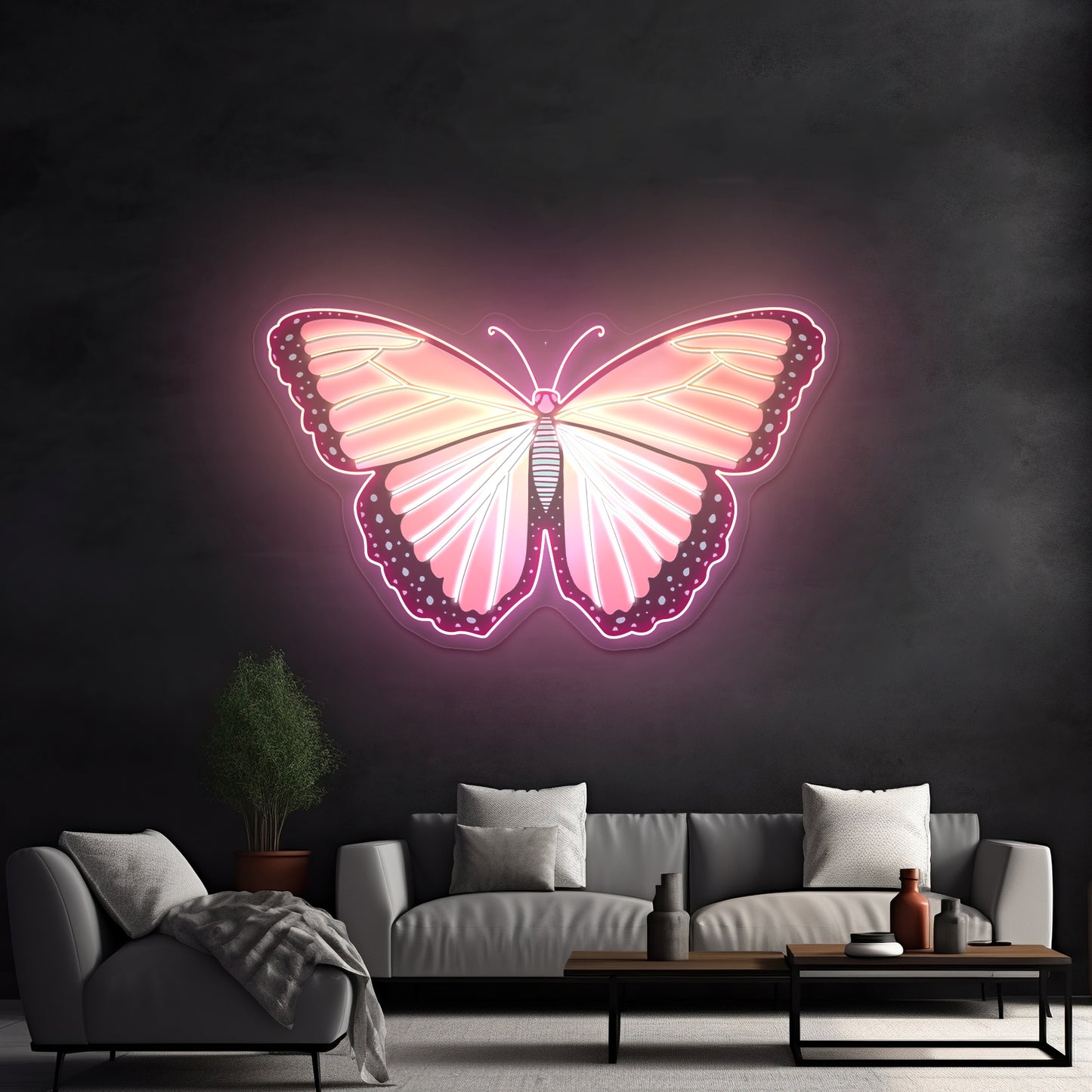 Butterfly Multi Color Aesthetic Neon Signs