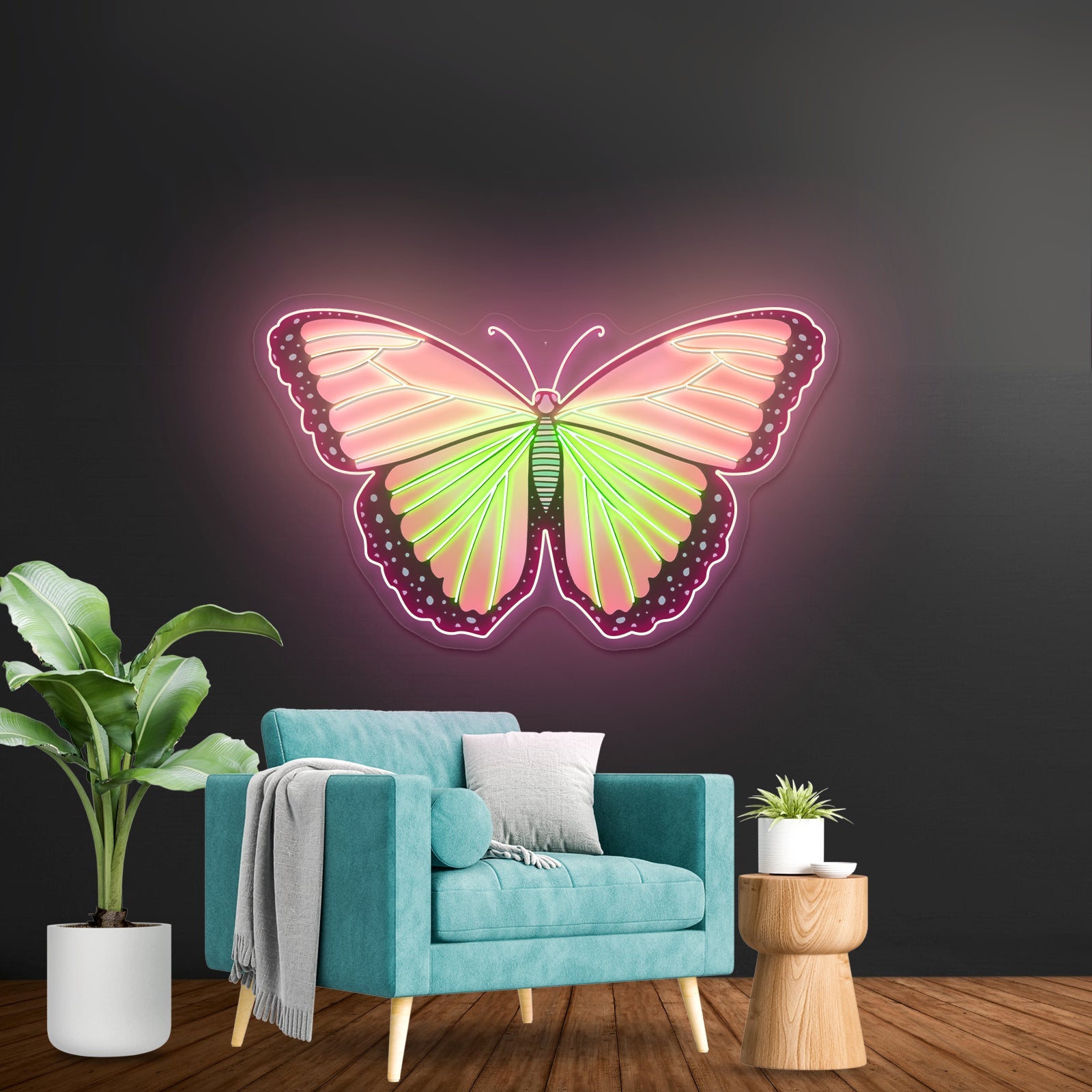 Butterfly Multicolor Painting Neon Signs - Shineneon