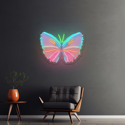 Butterfly Multicolor Painting Neon Signs