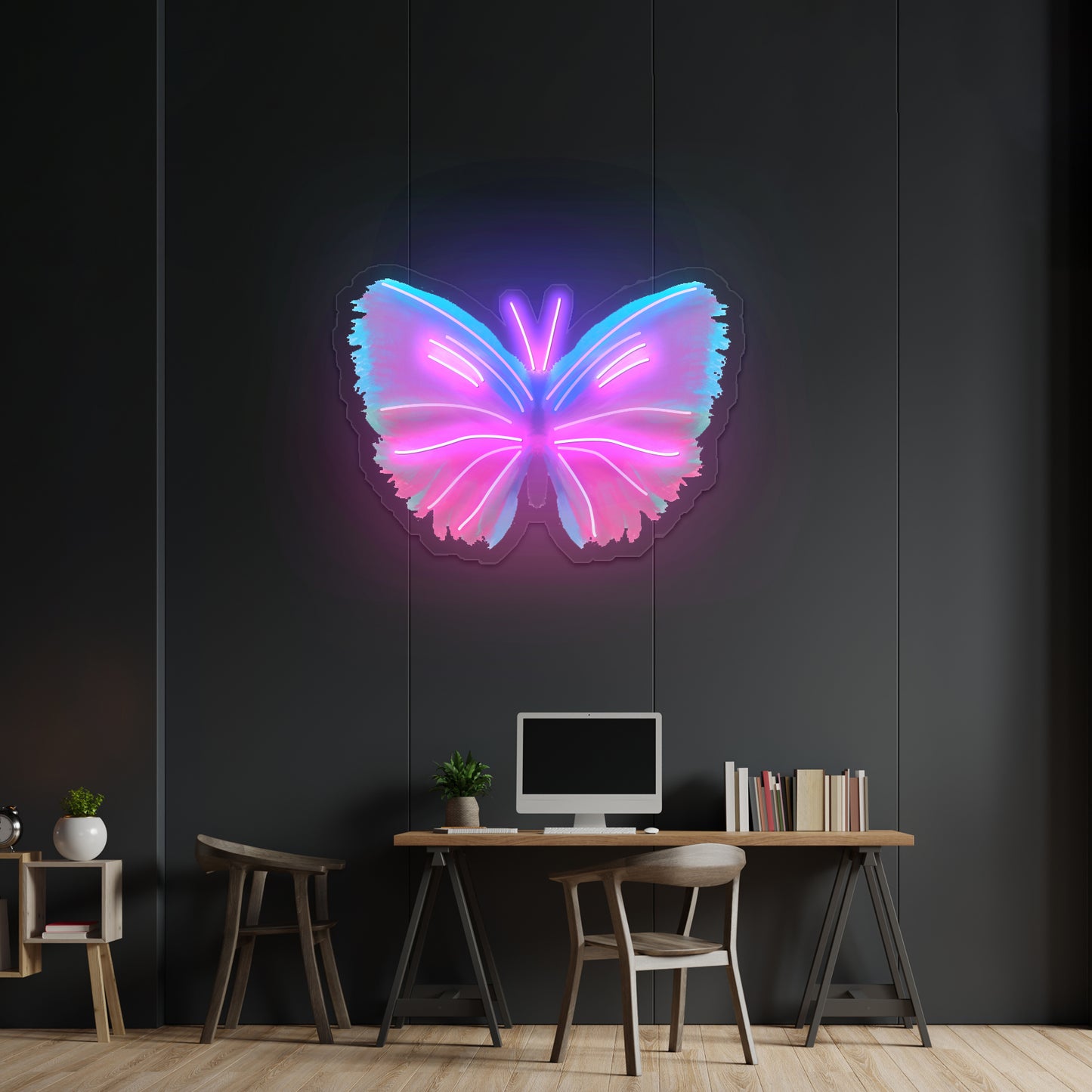 Butterfly Multicolor Painting Neon Signs