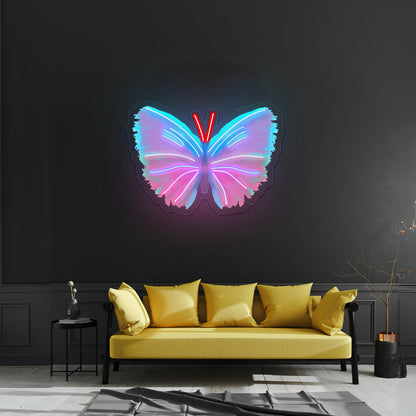 Butterfly Multicolor Painting Neon Signs