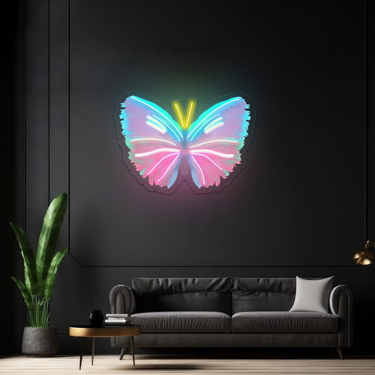 Butterfly Multicolor Painting Neon Signs