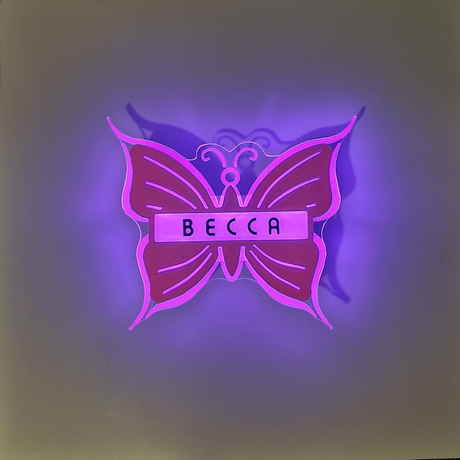 Butterfly Purple-Black Becca Led Neon Sign For Home Or Shop Decor | Shineneon