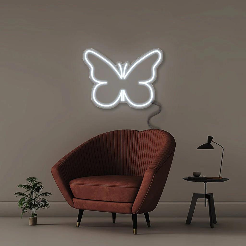 Butterfly Salon White Led Neon Sign For Living Room Bedroom Decor | Shineneon