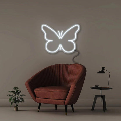 Butterfly Salon White Led Neon Sign For Living Room Bedroom Decor | Shineneon