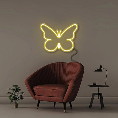 Butterfly Salon White Led Neon Sign For Living Room Bedroom Decor | Shineneon