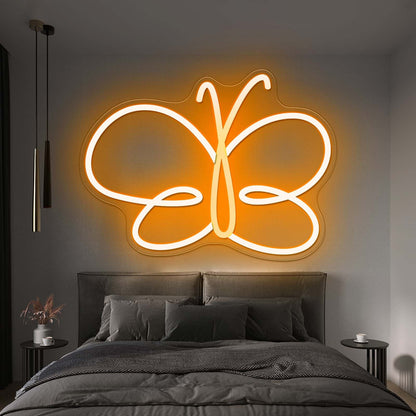 Butterfly Swirl Funny Neon Signs For Kid Wall Art - Shineneon