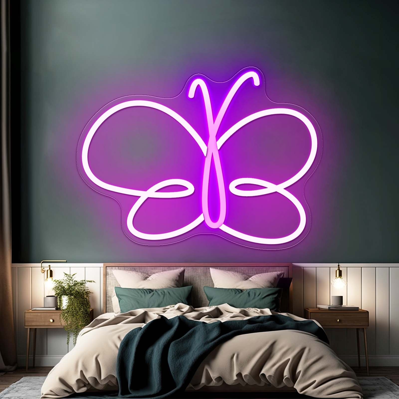 Butterfly Swirl Funny Neon Signs For Kid Wall Art - Shineneon