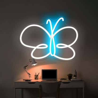 Butterfly Swirl Funny Neon Signs For Kid Wall Art - Shineneon