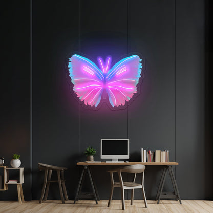 Butterfly Swirl Funny Neon Signs For Kid Wall Art - Shineneon