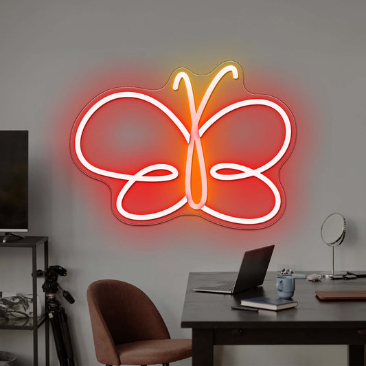 Butterfly Swirl Funny Neon Signs For Kid Wall Art