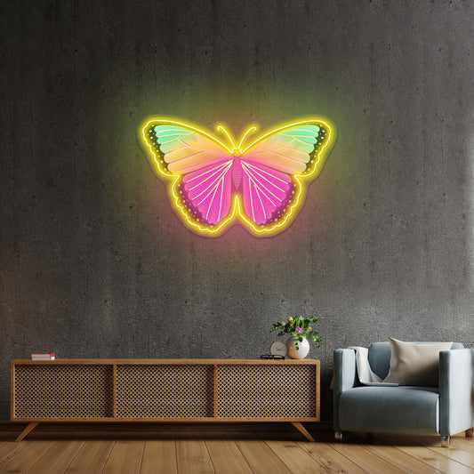 Butterfly Tie Dye Aesthetic Neon Signs