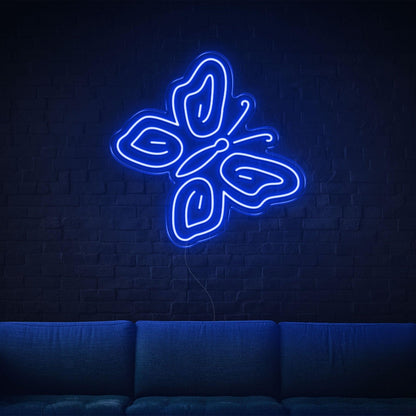 Butterfly White Led Neon Sign For Modern Indoor Wall Art | Shineneon