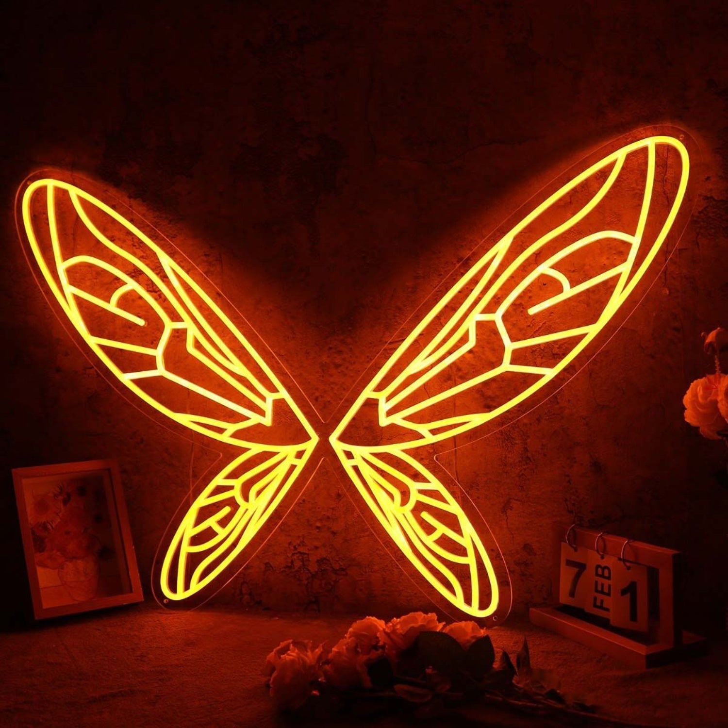 Butterfly Wings Orange Custom Led Neon Sign - Shineneon
