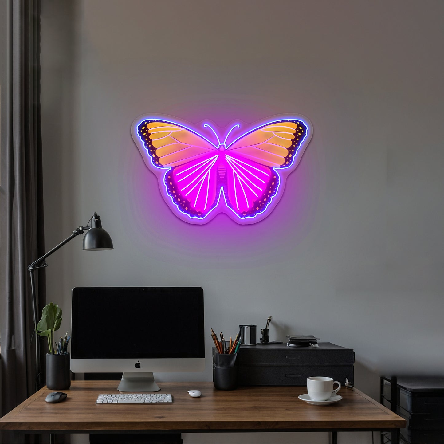 Butterfly Yellow Aesthetic Neon Signs