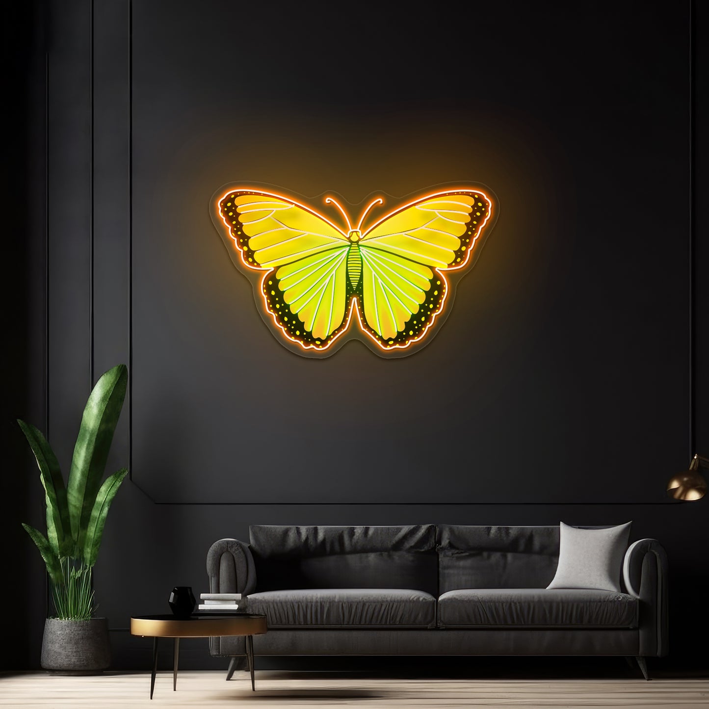 Butterfly Yellow Aesthetic Neon Signs