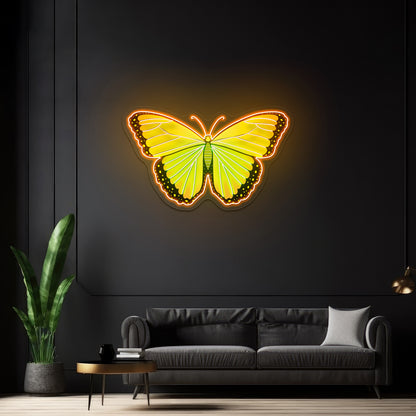 Butterfly Yellow Aesthetic Neon Signs