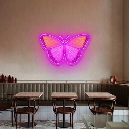 Butterfly Yellow Aesthetic Neon Signs