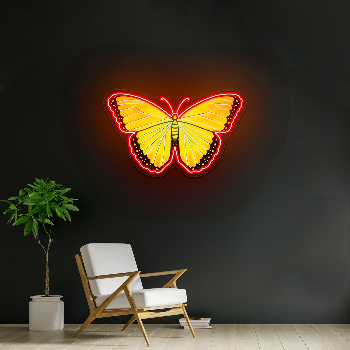 Butterfly Yellow Aesthetic Neon Signs