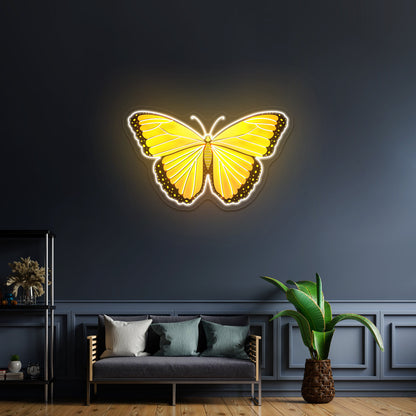 Butterfly Yellow Aesthetic Neon Signs