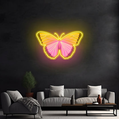 Butterfly Yellow Aesthetic Neon Signs