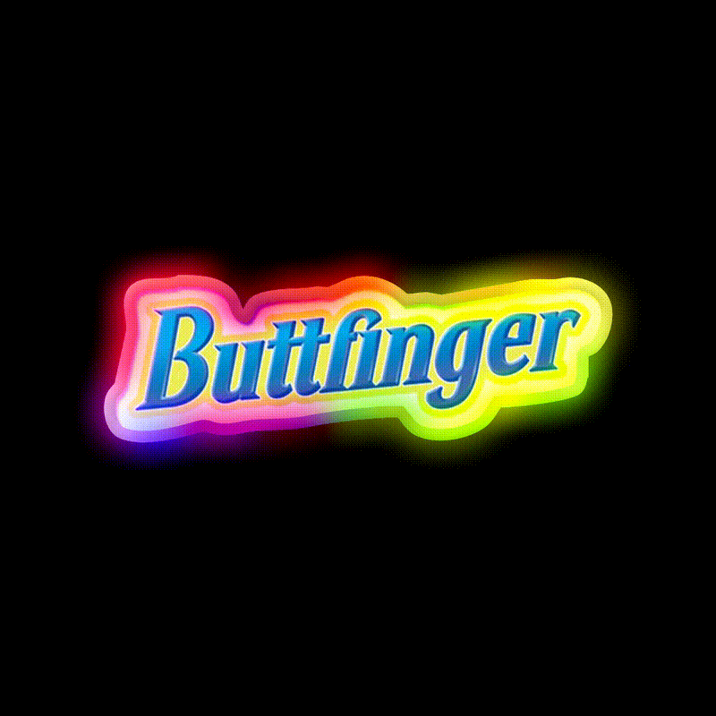 Buttfinger Man Cave Bar Led Neon Sign Rgb Color - LED neon sign close-up detail