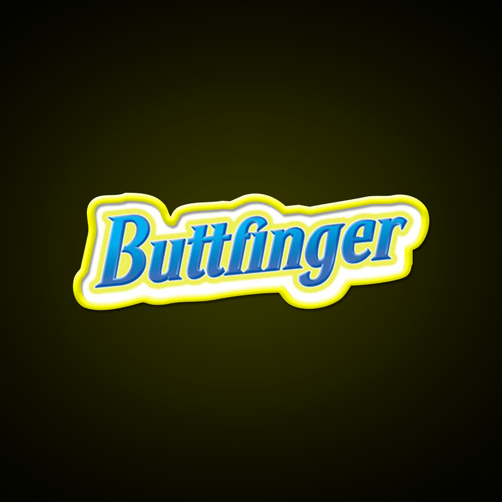 Buttfinger Man Cave Bar Led Neon Sign Rgb Color - Custom LED neon sign front view