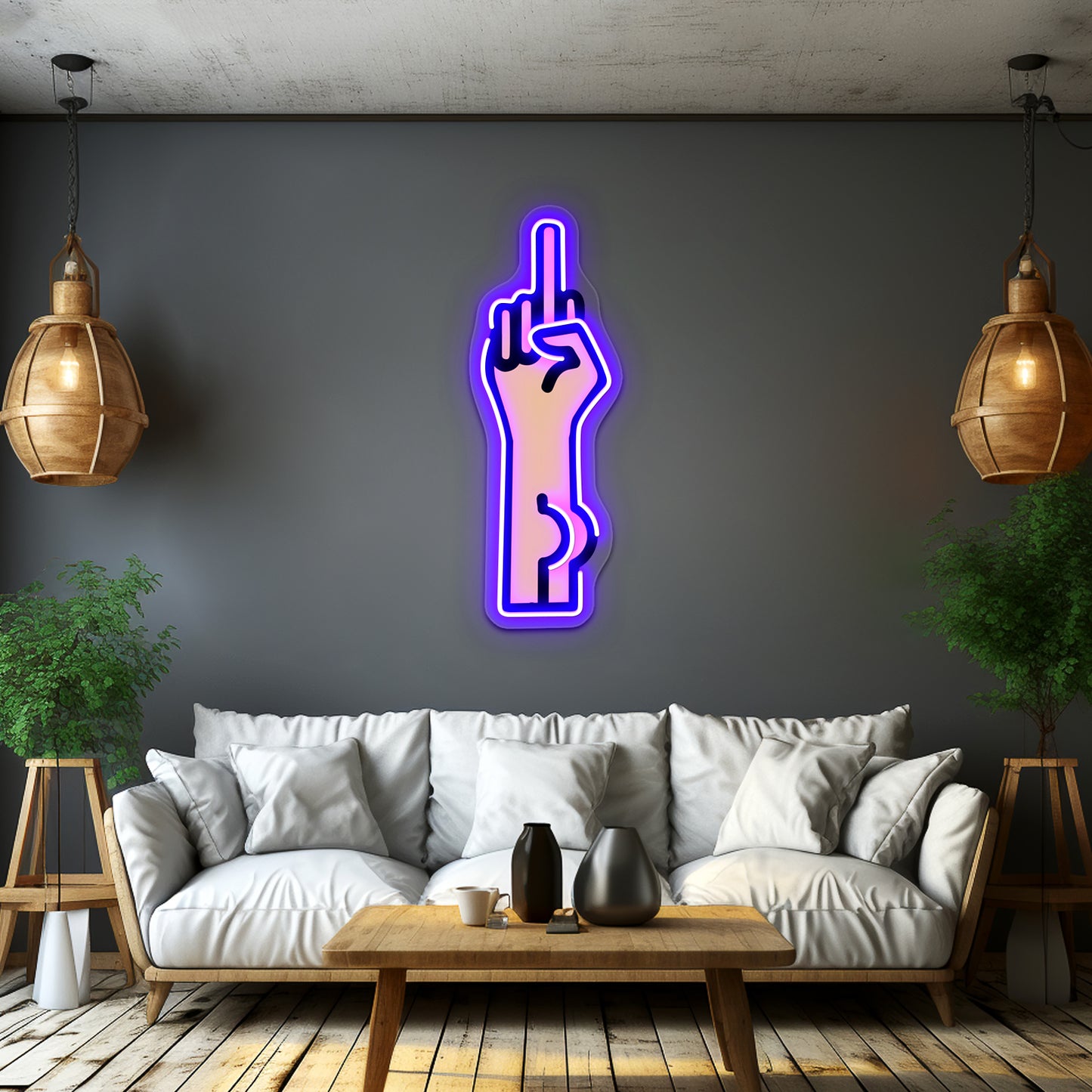 Buttfinger Wall Artwork Neon Signs