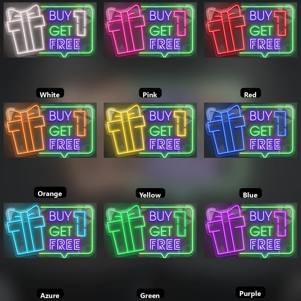 Buy 1 Get 1 Free LED Neon Sign - 05 Color Grid