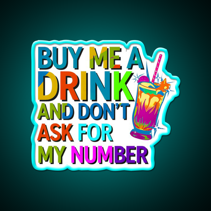 Buy Me A Drink Sassy And Vibrant Statement Man Cave Bar Led Neon Sign Rgb Color
