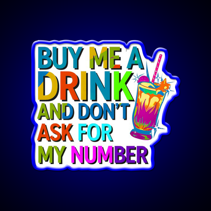 Buy Me A Drink Sassy And Vibrant Statement Man Cave Bar Led Neon Sign Rgb Color
