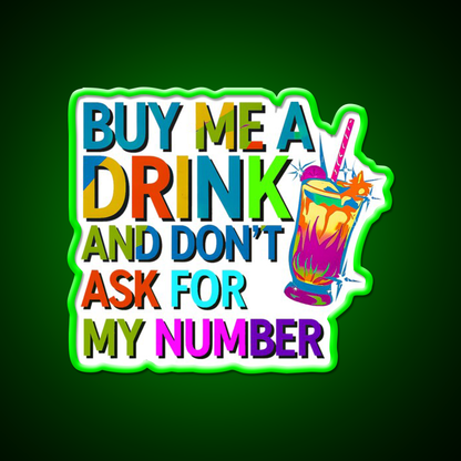 Buy Me A Drink Sassy And Vibrant Statement Man Cave Bar Led Neon Sign Rgb Color