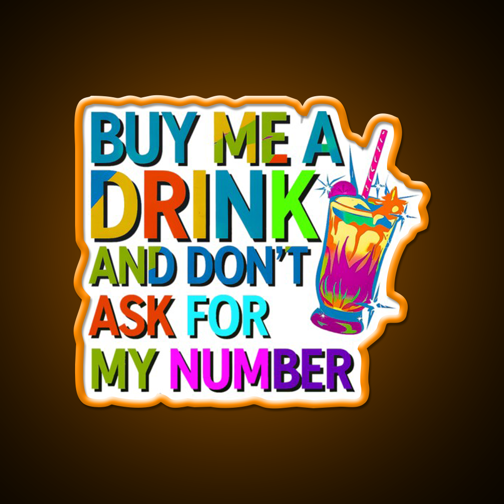 Buy Me A Drink Sassy And Vibrant Statement Man Cave Bar Led Neon Sign Rgb Color