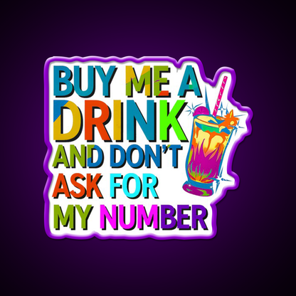 Buy Me A Drink Sassy And Vibrant Statement Man Cave Bar Led Neon Sign Rgb Color