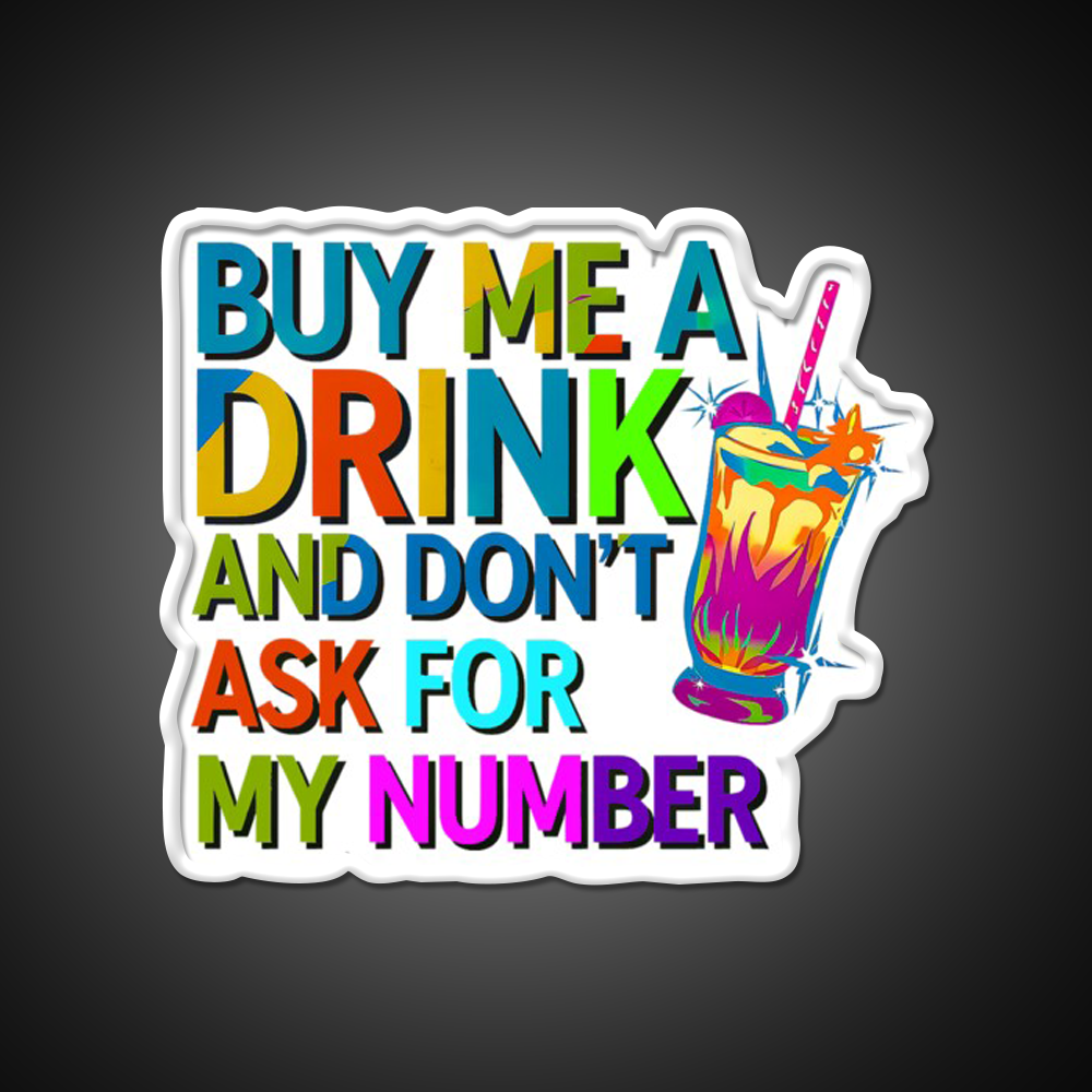 Buy Me A Drink Sassy And Vibrant Statement Man Cave Bar Led Neon Sign Rgb Color