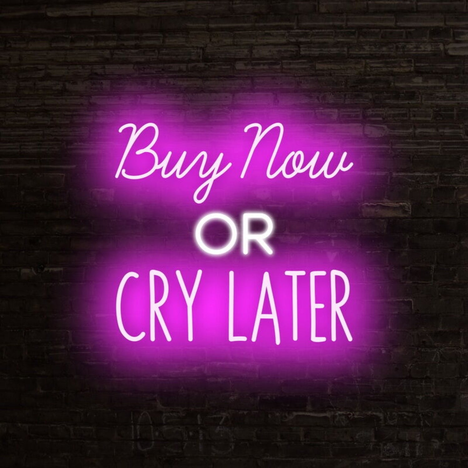 Buy Now Cry Later Led Neon Sign For Playful | Shineneon