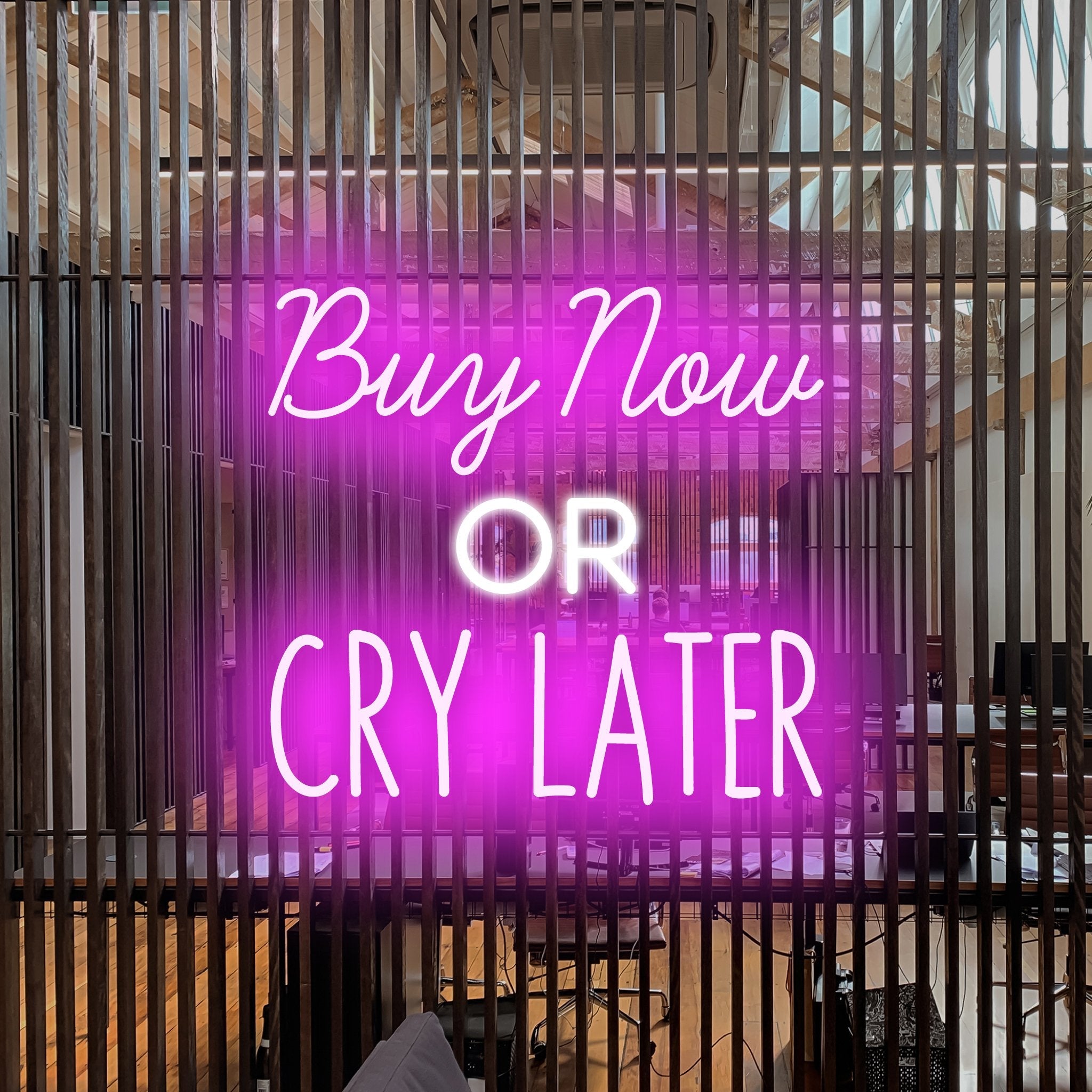 Buy Now Or Cry Later Led Neon Sign | Shineneon