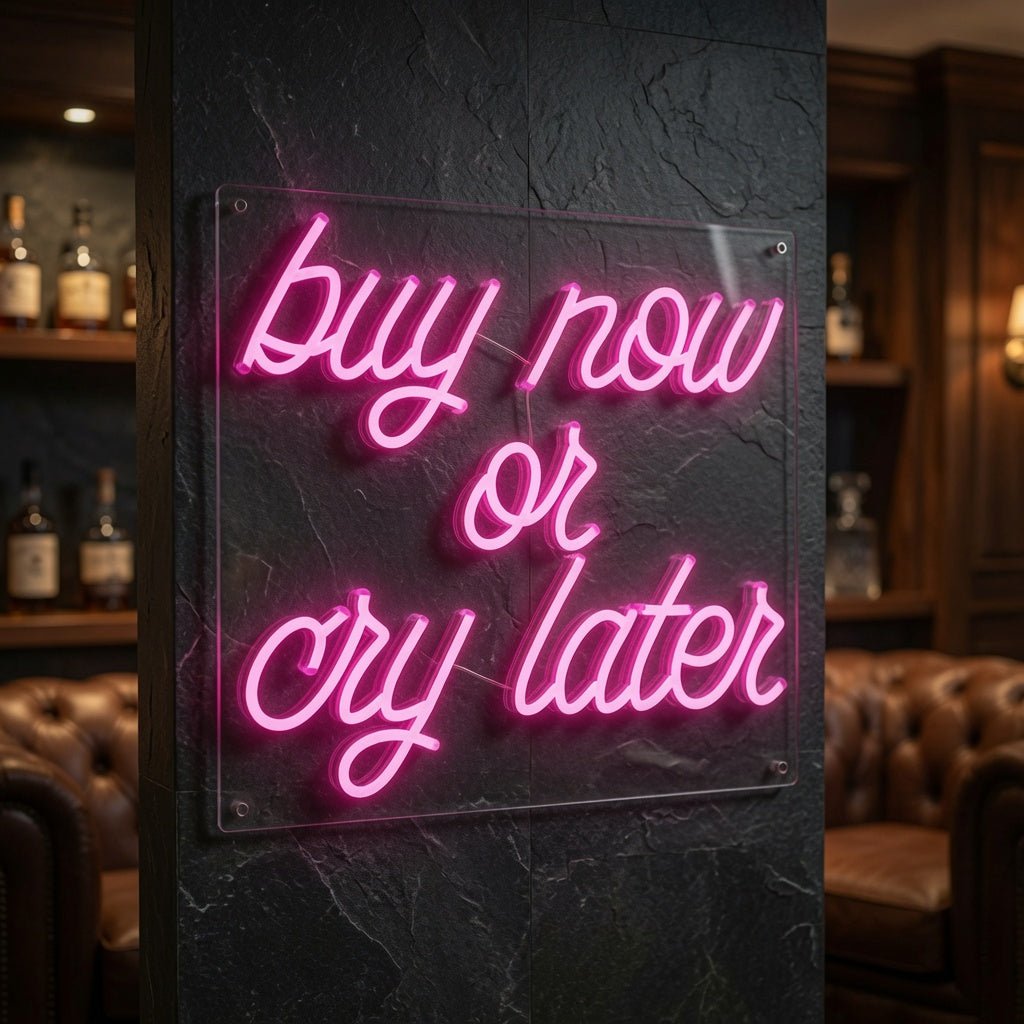 Buy Now Or Cry Later LED Neon Sign Wall Neon Sign - Shineneon