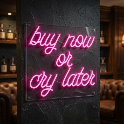 Buy Now Or Cry Later LED Neon Sign Wall Neon Sign - Shineneon