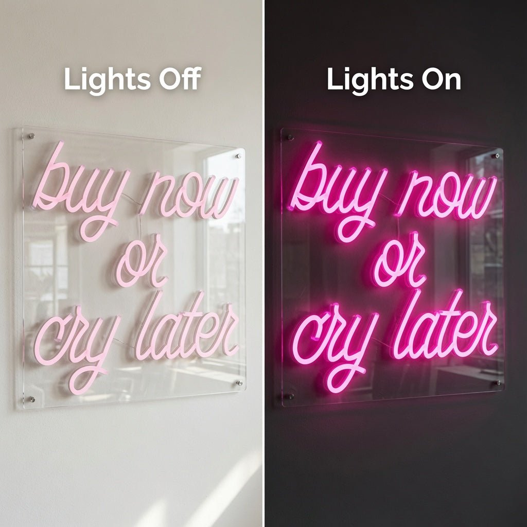 Buy Now Or Cry Later LED Neon Sign Wall Neon Sign - Shineneon